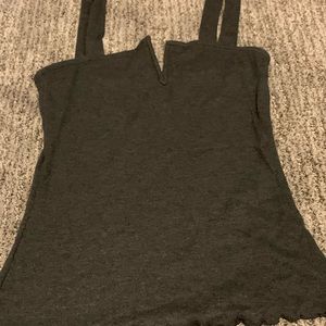 Cropped, v cut, tang top, and very soft